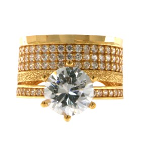 22ct Gold Solitaire Ring | Size J