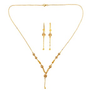 22ct Gold Necklace Set | Length 17.75 Inches